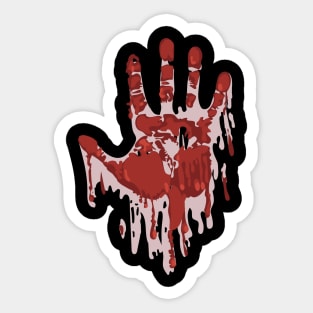 Spooky Blood Hand Halloween Sticker